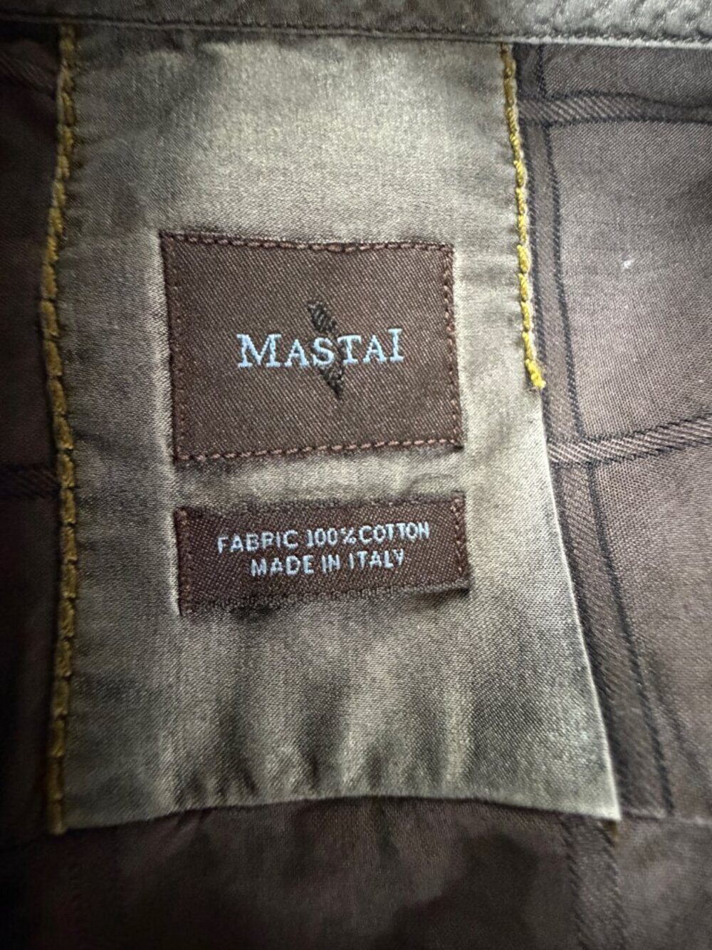 Mastai Ferretti Italian Luxury Shirt - Men's Size 17 1/2/44 - Brown Plaid - VGUC - Picture 8 of 11